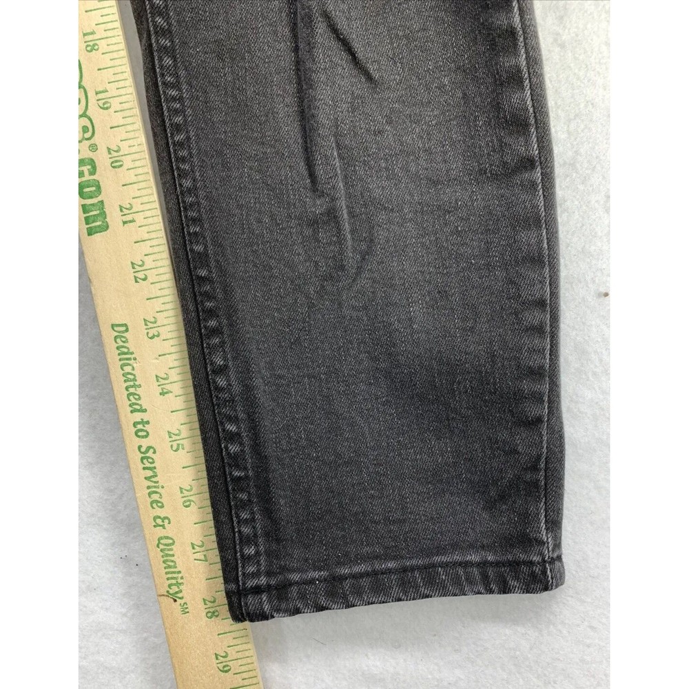 BooHoo MAN Denim Jeans Button Fly Embroidered Black Mens Size 36 Regular - Picture 6 of 14